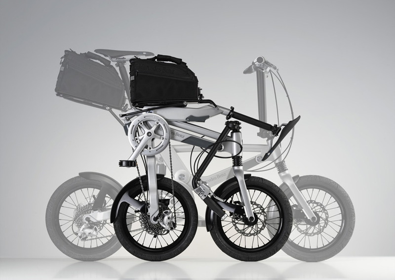 Illustration for article titled The Mercedes Folding Bike For Pretentious Non-Drivers